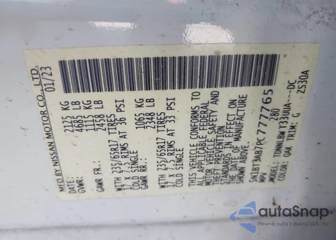 2023 Nissan Rogue S Intelligent Awd z USA, uszkodzony, nr VIN 5N1BT3AB7PC777765